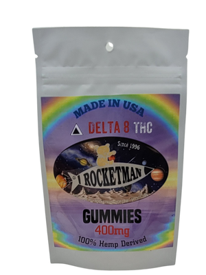 Rocketman D8 (Delta 8) 400 Mg Gummies (20 pack)